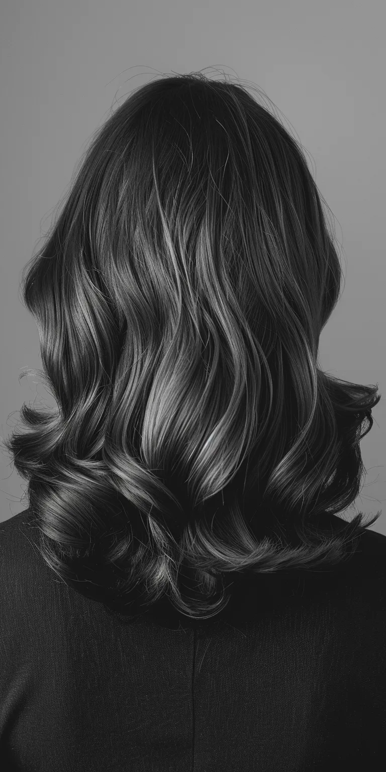 medium haircuts for women Asymmetric cut, Layered hair, Ringlets, Bob Finger wave