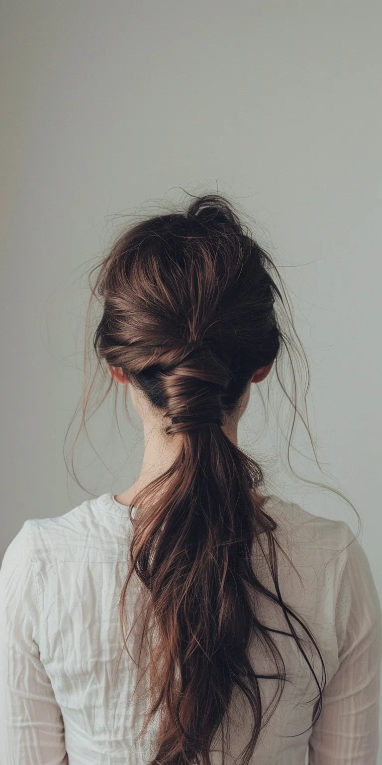 cute ponytail hairstyles Chignon, Updo, Milkmaid braid, French twist