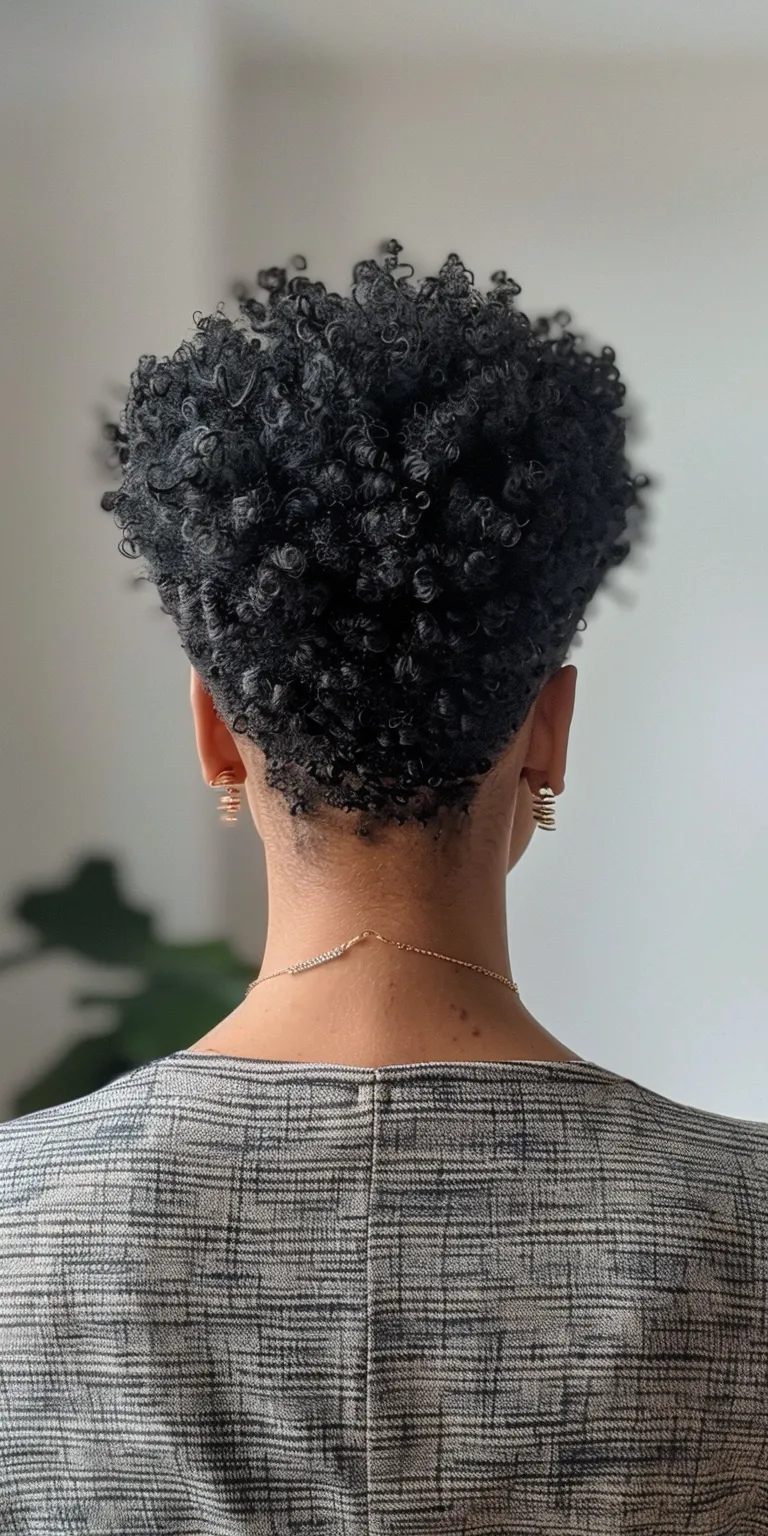 4c hairstyles Digital perm, Short brush cut, Afro puffs, Asymmetric French twist