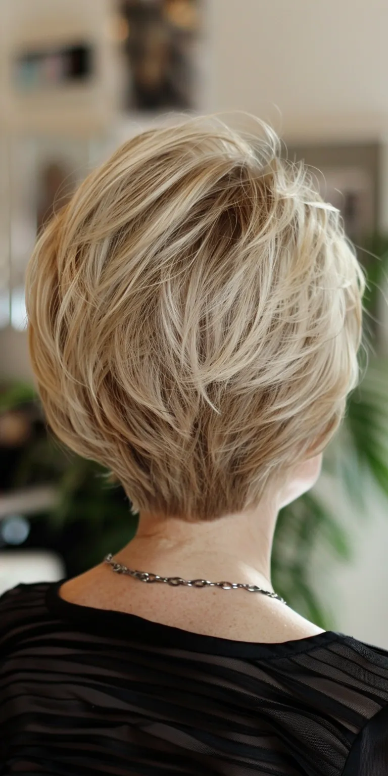 short layered bob hairstyles Asymmetric cut, Pixie Short brush Professional Layered hair