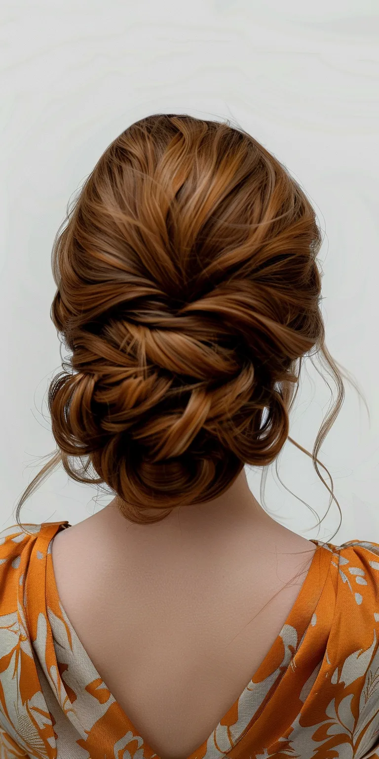 ball hairstyles Chignon, Updo, French twist, braid, Milkmaid braid