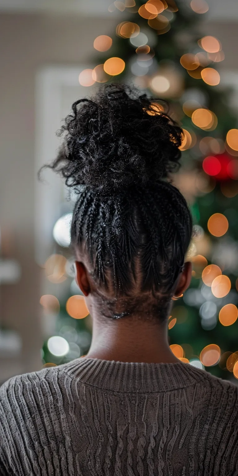 christmas hairstyles Digital perm, Hair twists, Chignon, Updo, Crochet braids