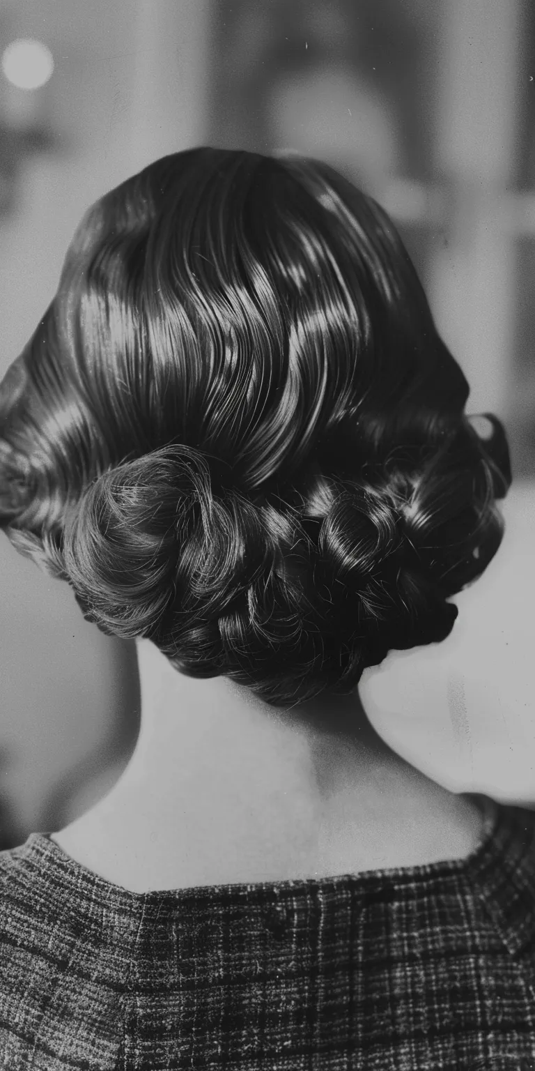 1920s hairstyles Chignon, Finger wave, Updo, Milkmaid braid, French twist