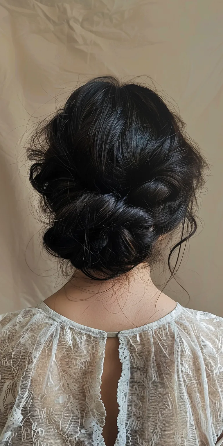 korean hair style Updo, Milkmaid braid, Ballerina bun, French twist, Chignon