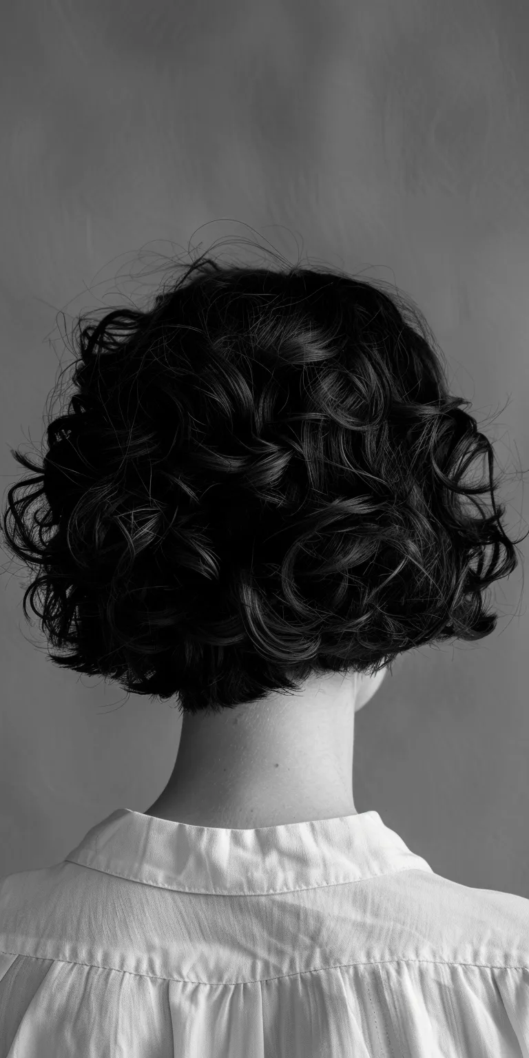 short curls Ringlets, Asymmetric cut, Digital perm, Finger wave, Chignon