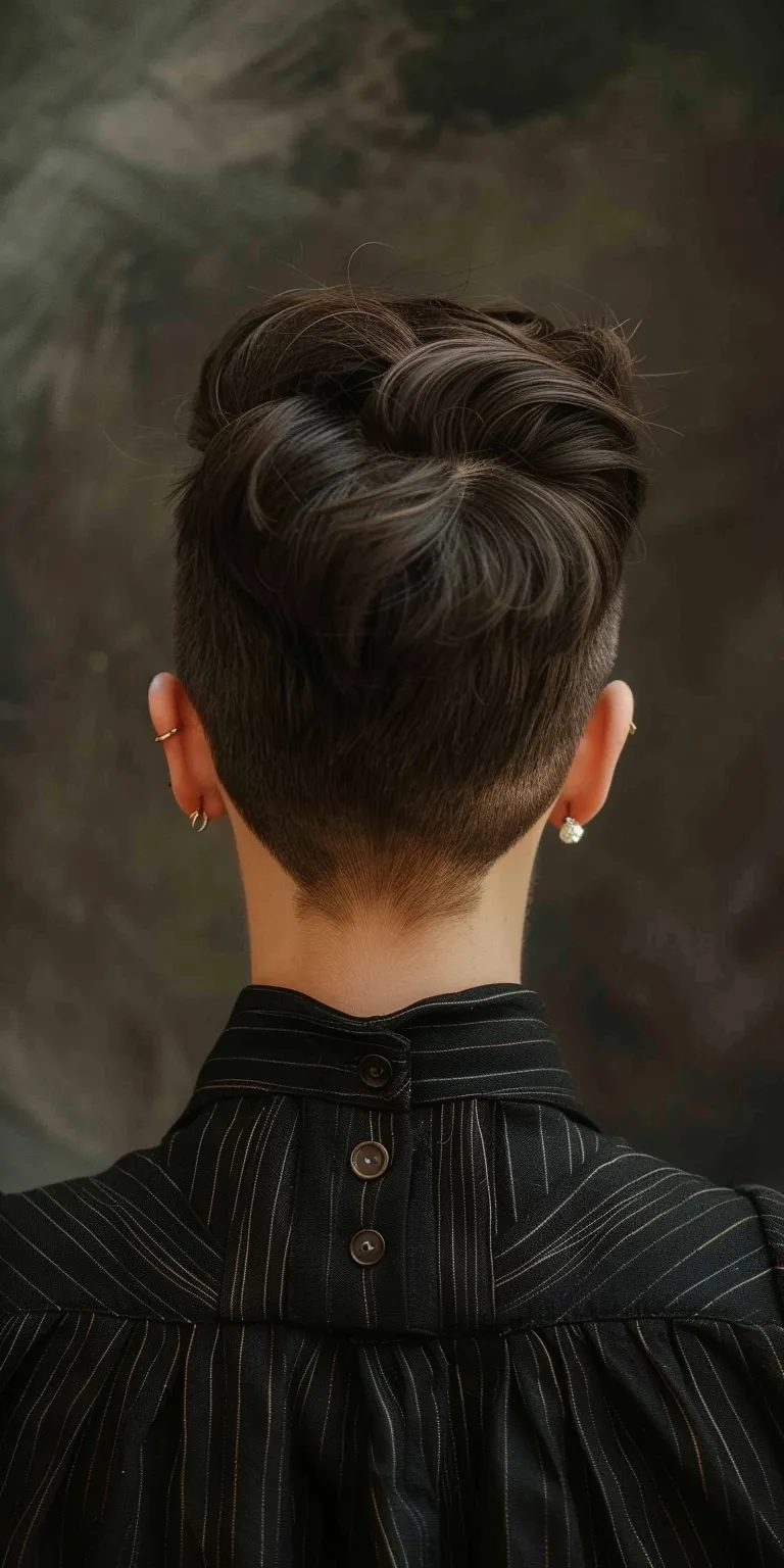 hairstyles for short hair Pompadour, Asymmetric cut, Updo, Butterfly haircut, French twist