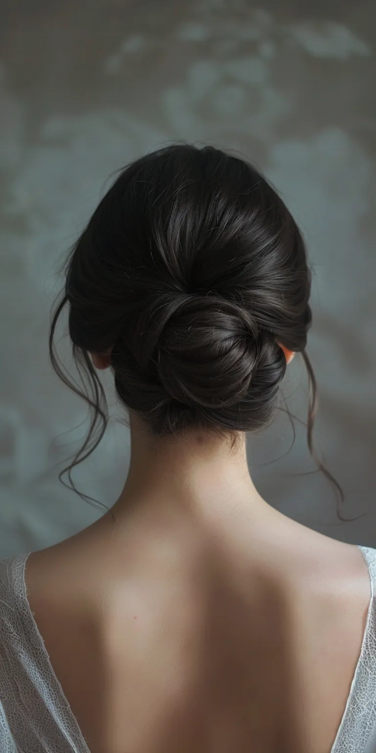 hair bun styles Chignon, Updo, Japanese women's hairstyles, Ballerina bun, French twist