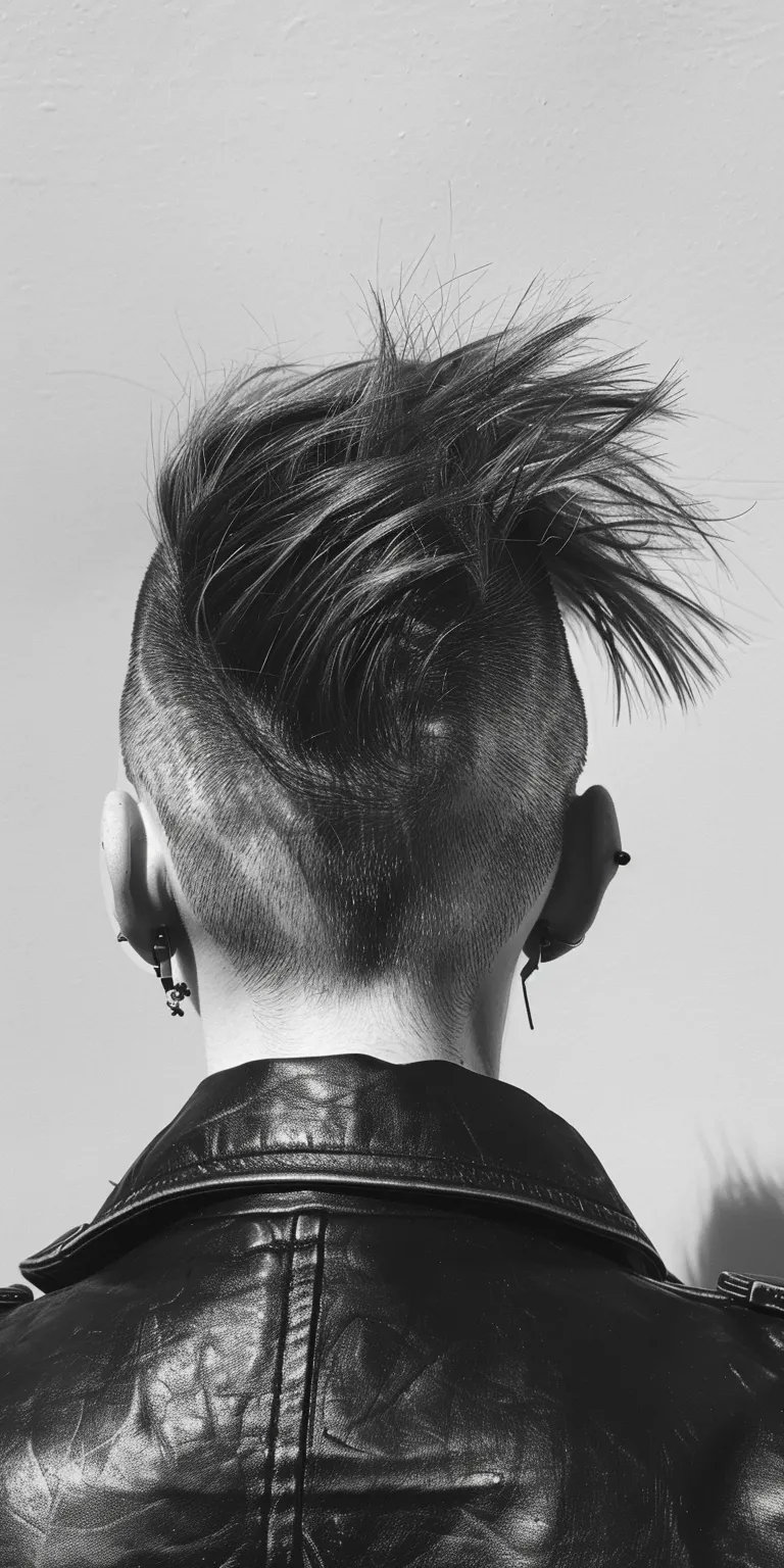 punk hairstyle Mohawk, Pompadour, Asymmetric cut, Butterfly haircut, Short back and sides