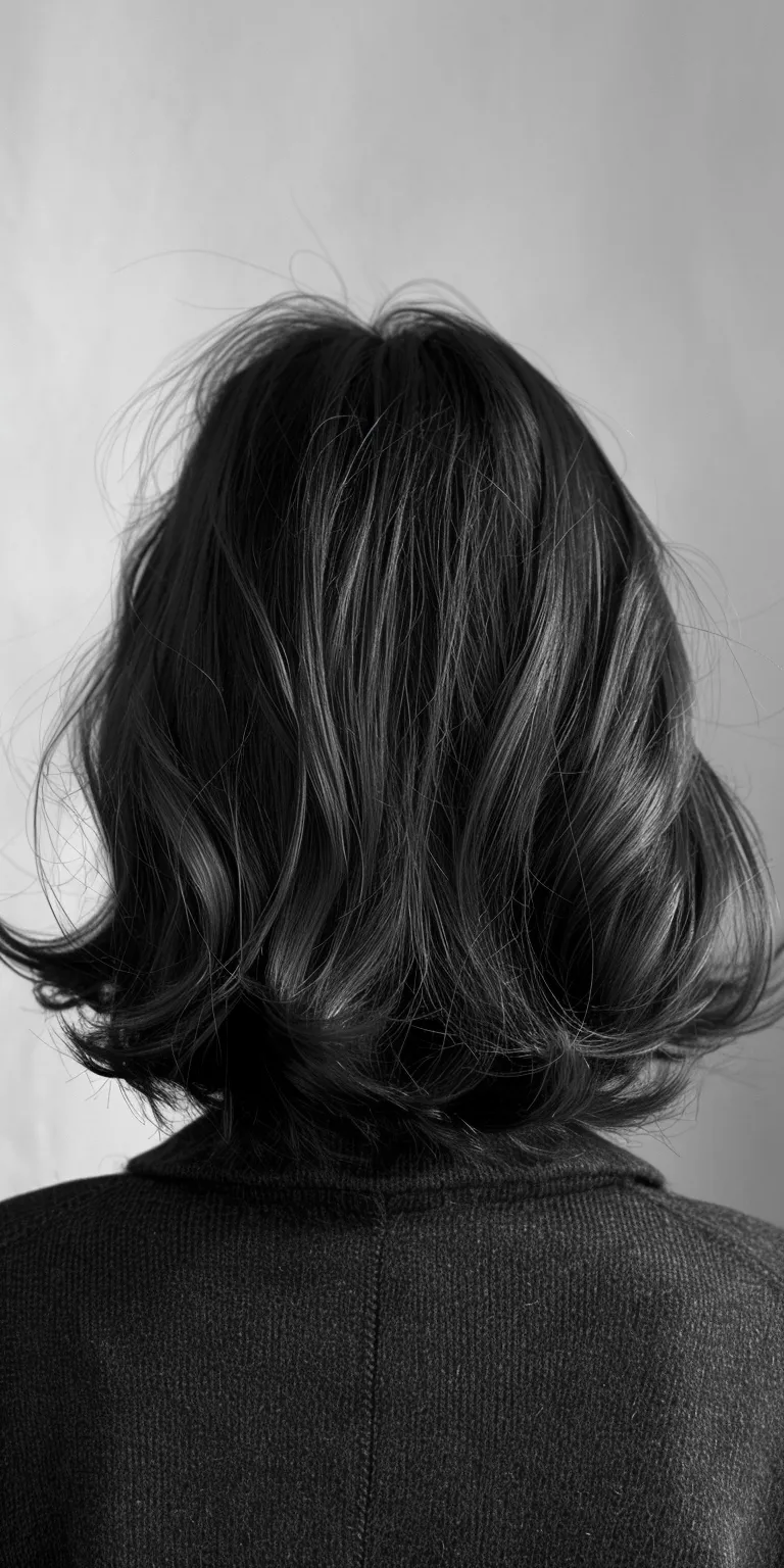 easy hairstyles for medium hair Asymmetric cut, Layered hair, Chignon, Ringlets, Bob cut