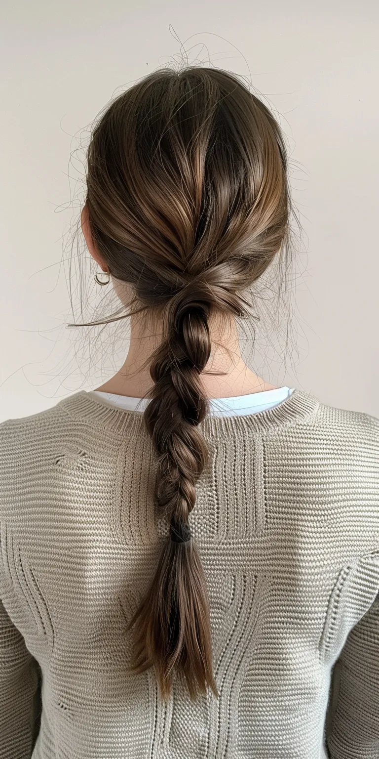 rat tail hairstyle French braid, Waterfall braids, Braid, twist, Milkmaid braid