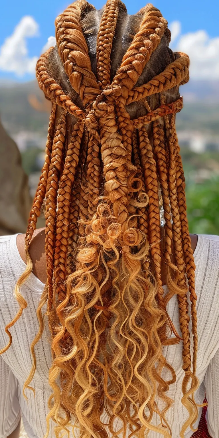 blonde box braids Crochet braids, Hair twists, Boho Waterfall Dreadlocks