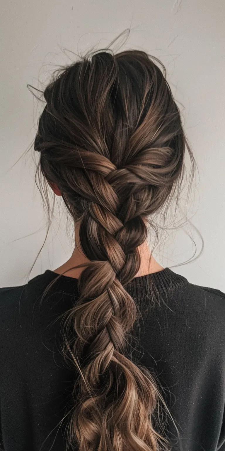 easy hairstyles for long hair French twist, braid, Waterfall braids, Braid, Updo