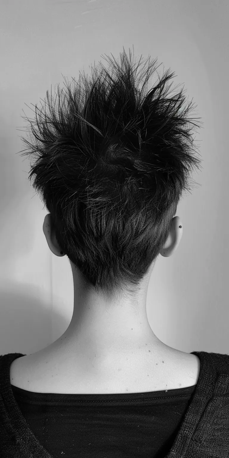 spiky hairstyle Asymmetric cut, Pompadour, Feathered hair, Mohawk, Short back and sides