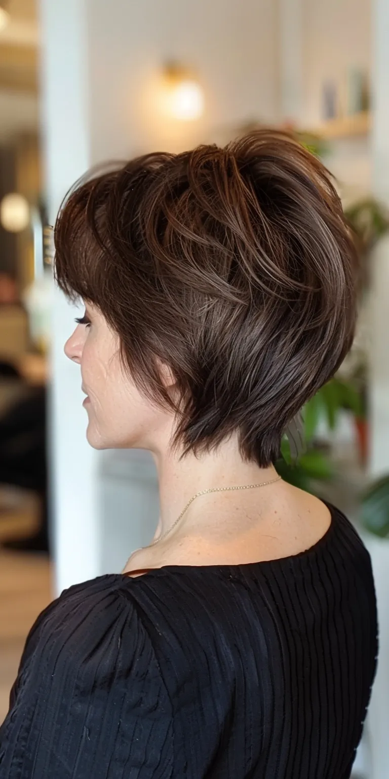 short layered haircuts Asymmetric cut, Short brush Pixie Professional Layered hair