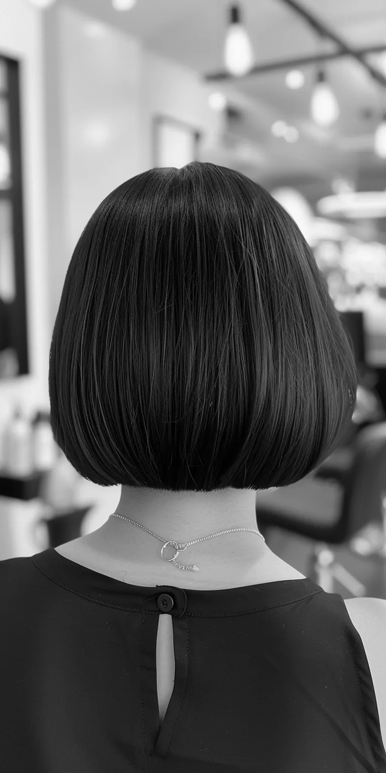 mid length bob Asymmetric cut, Bob Short brush Stacked bob, Butterfly haircut