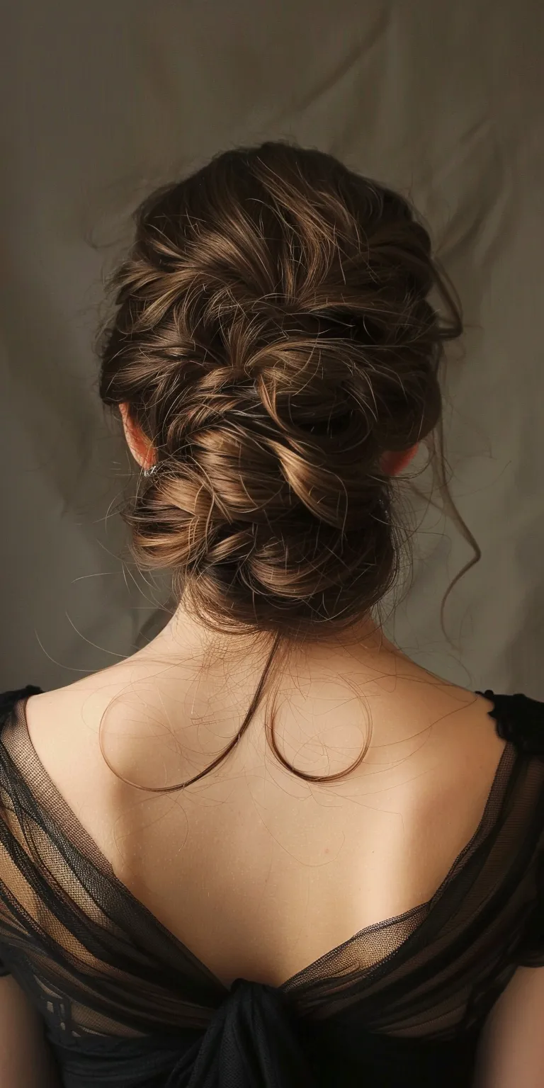 cute updos French braid, Updo, Waterfall braids, Milkmaid Chignon