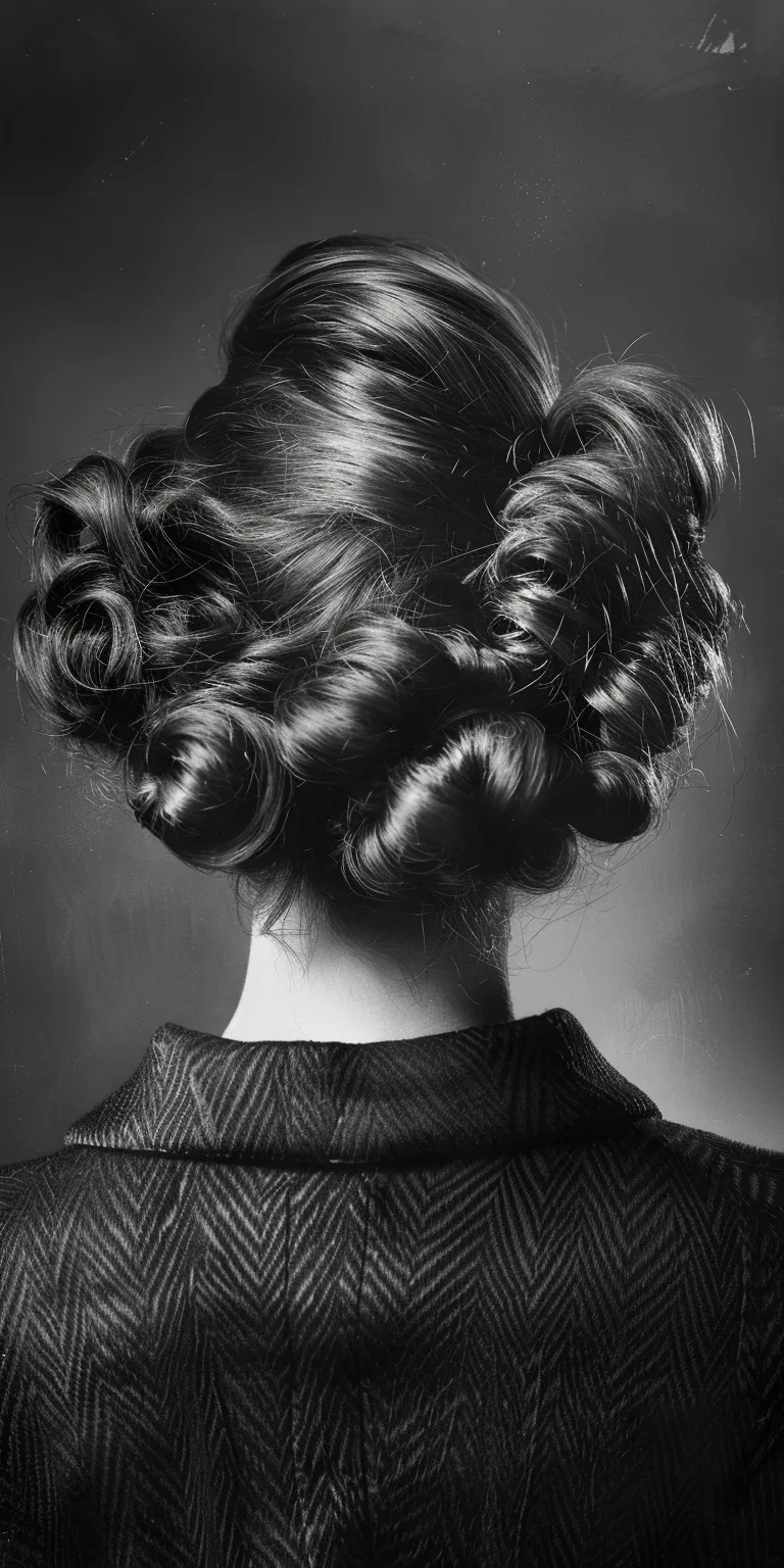 50s hairstyles women Chignon, Updo, Finger wave, Milkmaid braid, French twist