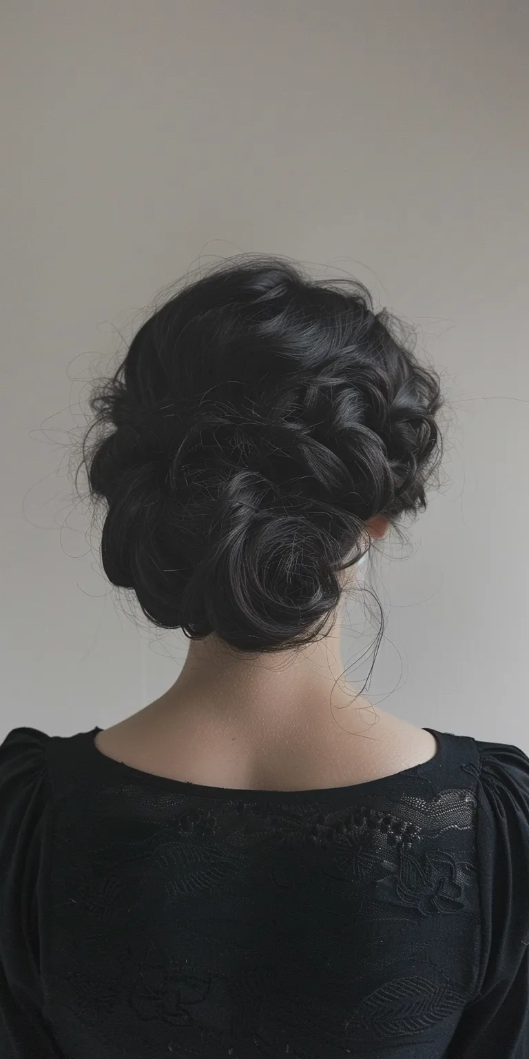 pomade hairstyle Updo, Milkmaid braid, Chignon, French twist, Finger wave