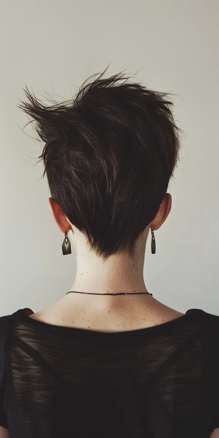 short edgy haircuts Asymmetric cut, Short brush Pompadour, Pixie Mohawk