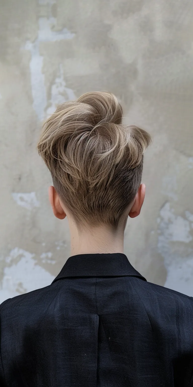 short hairstyles for women Asymmetric cut, Pompadour, Chignon, French twist, Updo