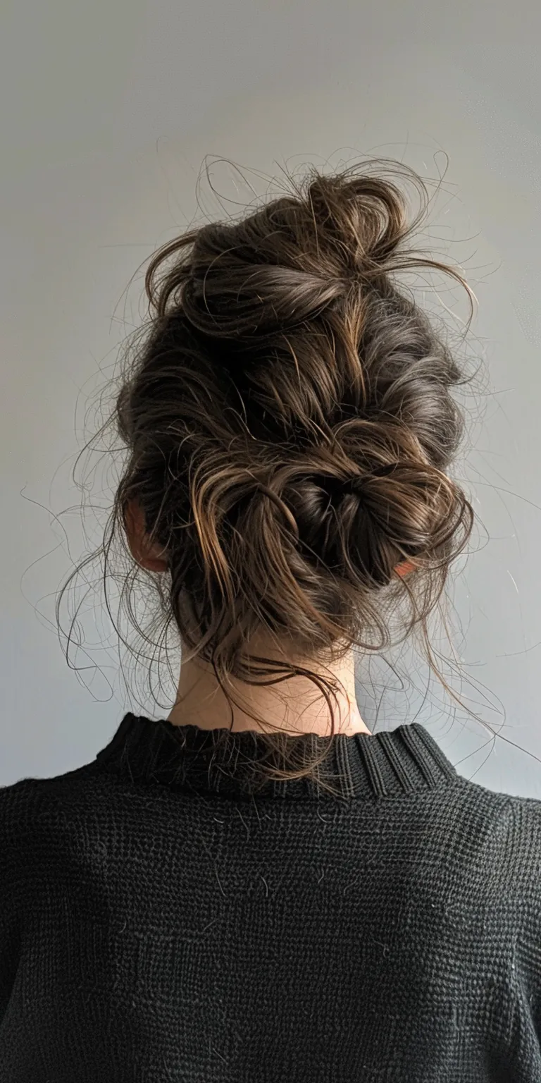 greasy hair styles Updo, Ballerina bun, French twist, Chignon, Milkmaid braid