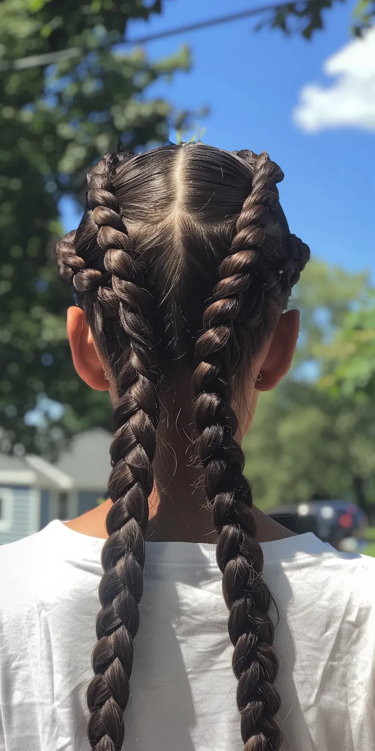 thick braids Waterfall braids, French braid, twist, Braid, Boho