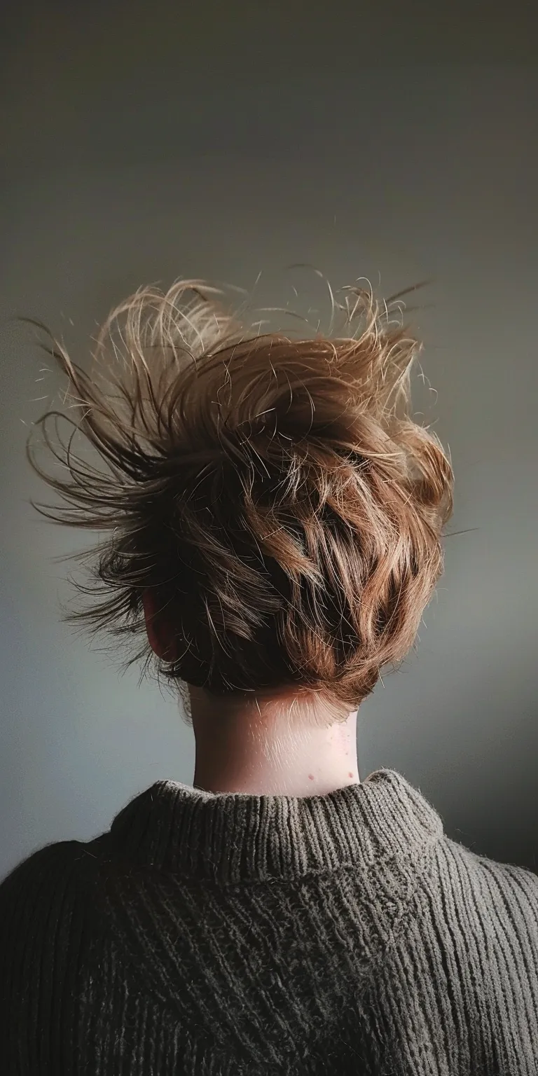 fluffy hair style Updo, Chignon, Ballerina bun, Layered hair, French twist