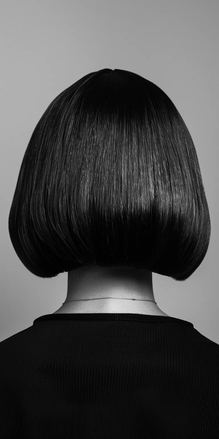 bobcut hair style Asymmetric cut, Bob Chignon, Finger wave, Tonsure