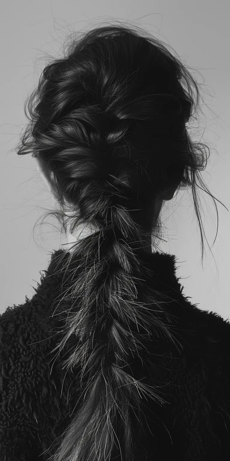 wolf hairstyle Chignon, Feathered hair, Updo, French braid, twist