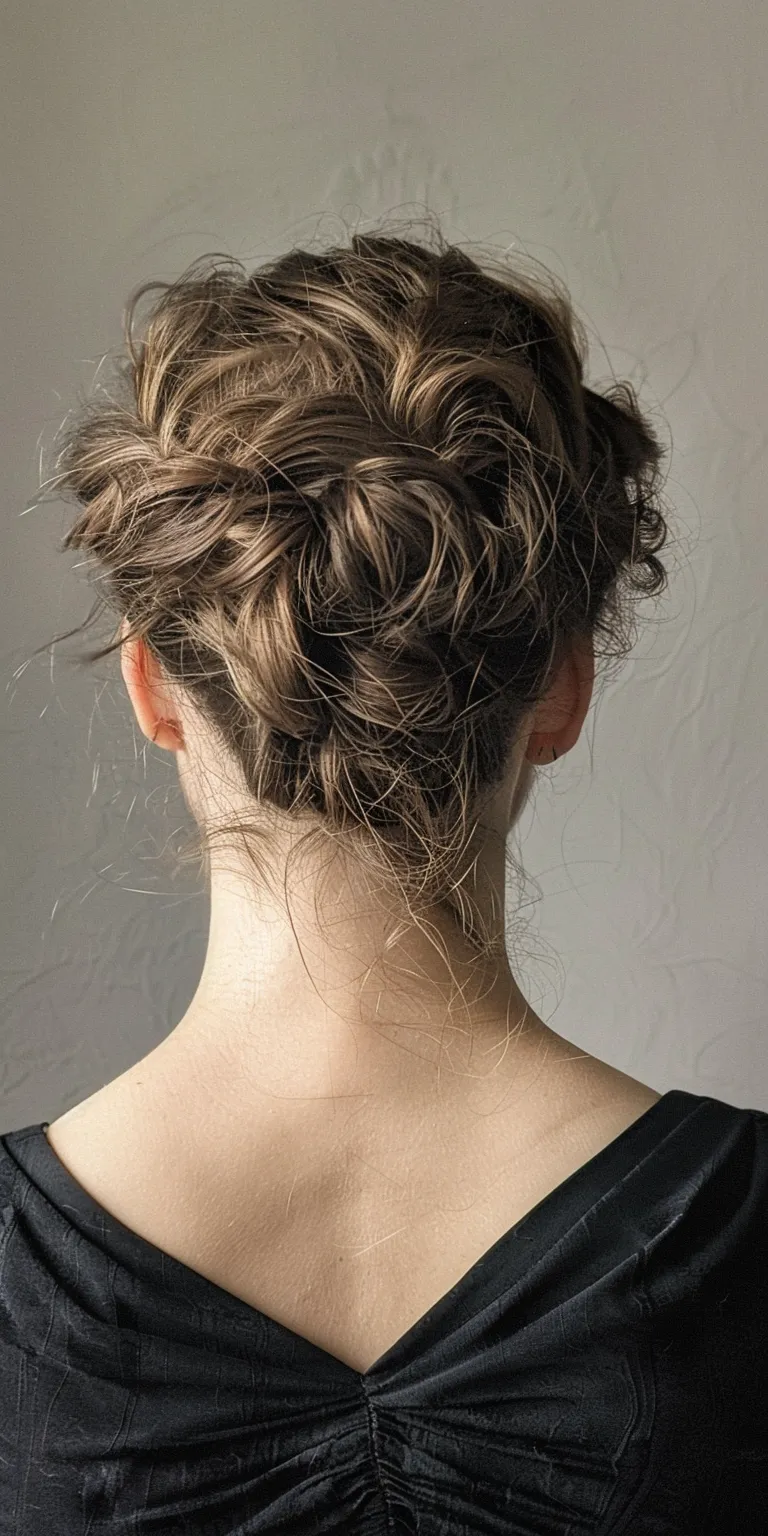 masculine haircuts Chignon, Updo, French twist, braid, Milkmaid braid