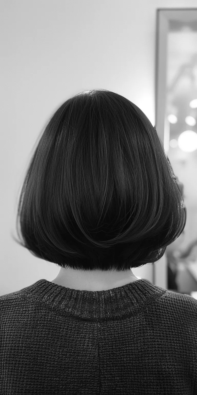 bobcut hair style Bob cut, Asymmetric Short brush Japanese women's hairstyles, Finger wave