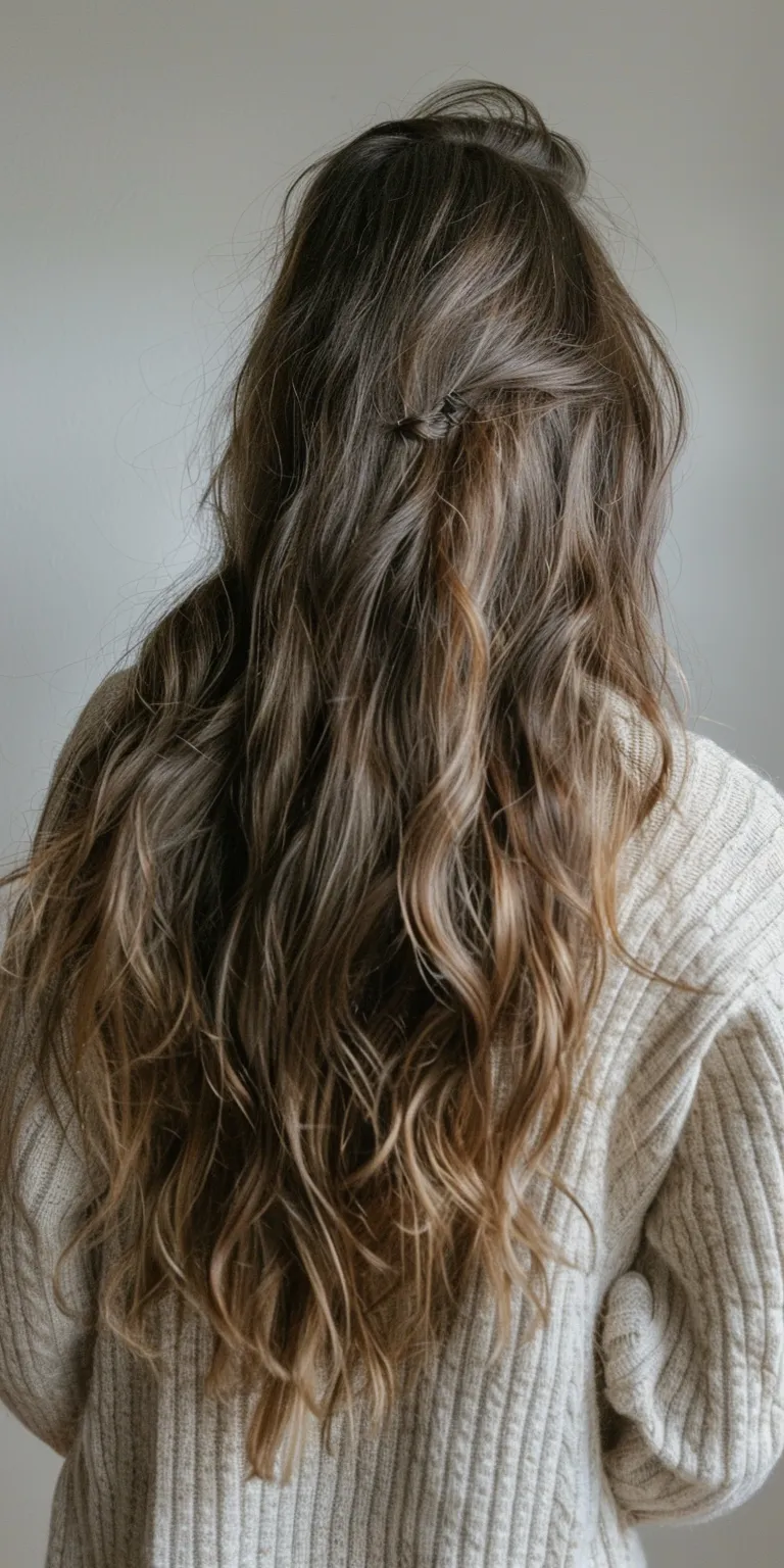 long hairstyles for women over 50 Layered hair, Boho braids, Waterfall Milkmaid braid, Feathered hair