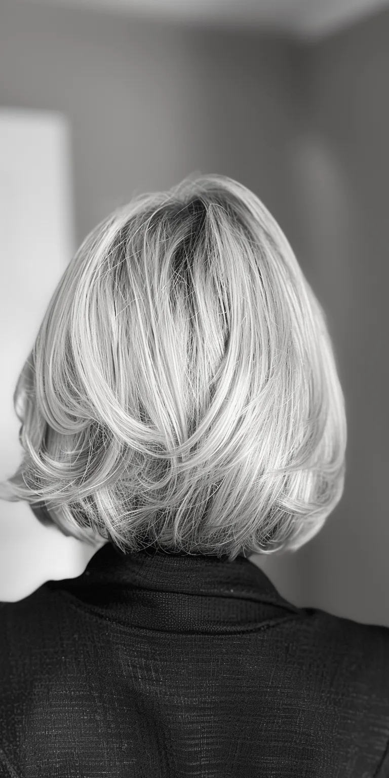 hair styles for older ladies Asymmetric cut, Bob Chignon, Short brush Layered