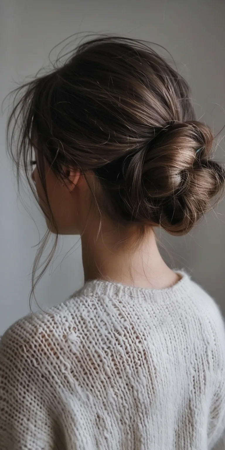 low bun hairstyles Chignon, Updo, Milkmaid braid, Ballerina bun, French twist