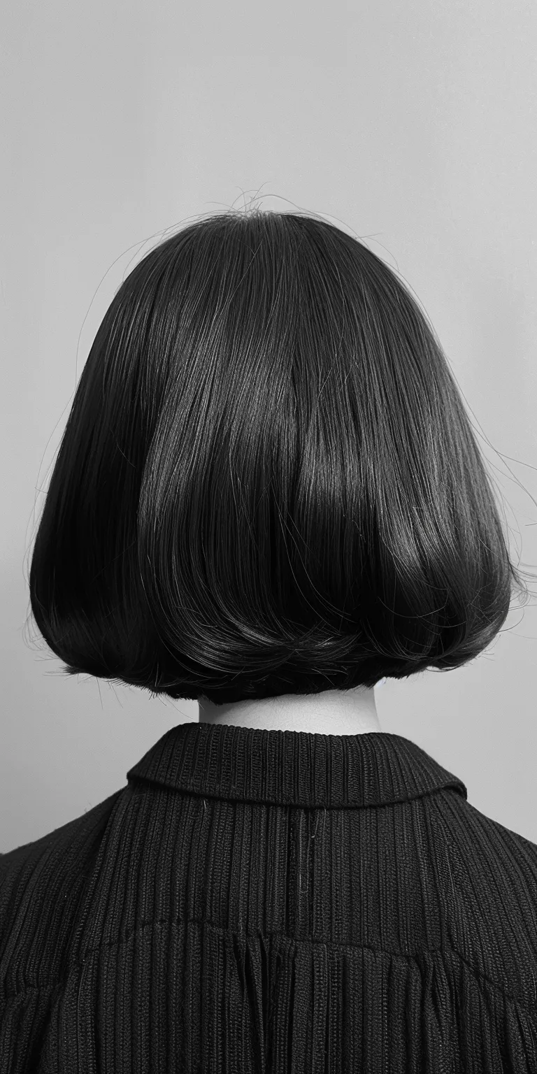 bobcut hair style Asymmetric cut, Bob Finger wave, Chignon, Layered