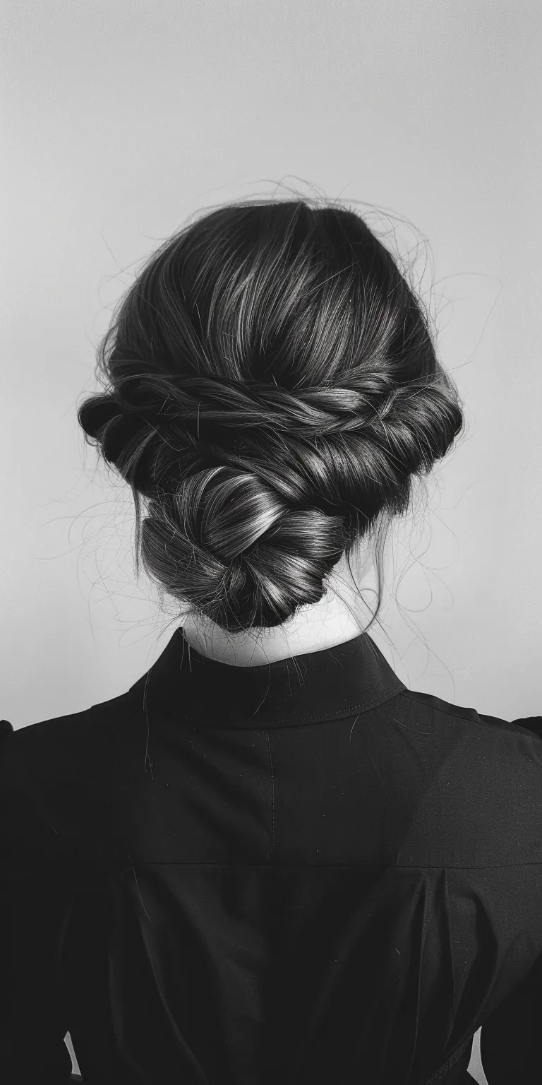 hair stylist Chignon, Updo, French twist, braid, Milkmaid braid