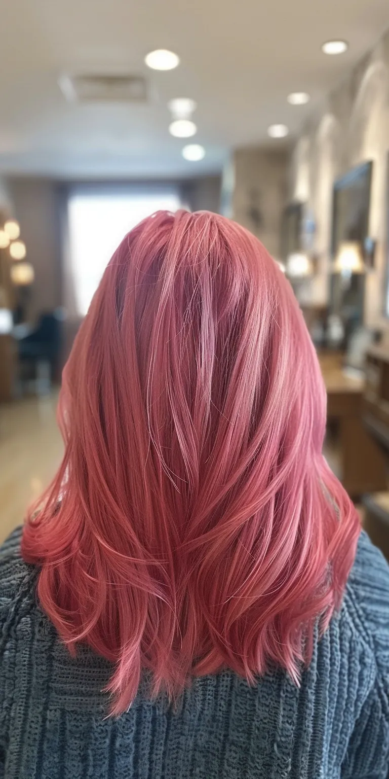 pinks hair styles Digital perm, Mermaid hair, Stacked bob, Professional cut, Layered