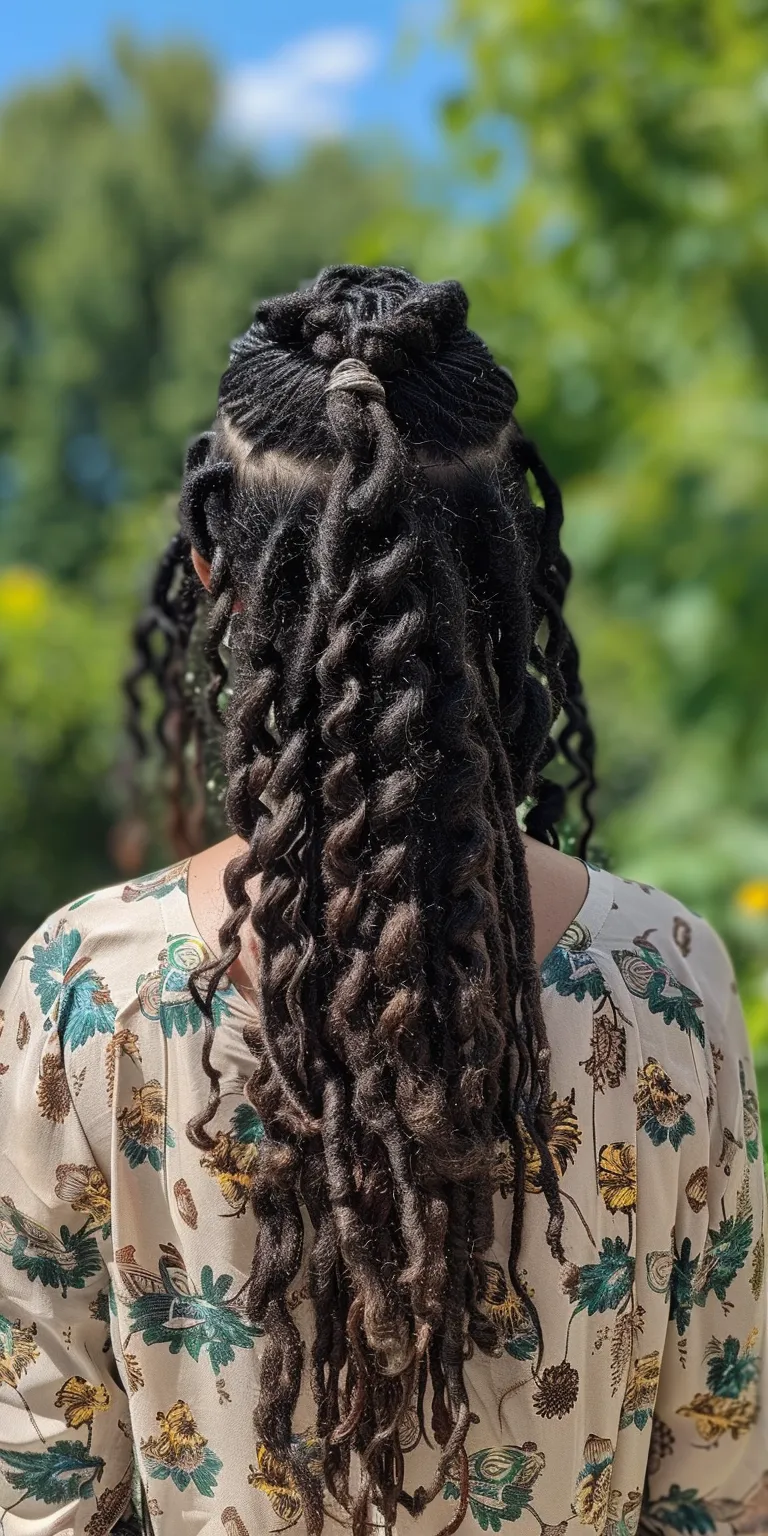 long butterfly locs Waterfall braids, Hair twists, Crochet Boho Digital perm