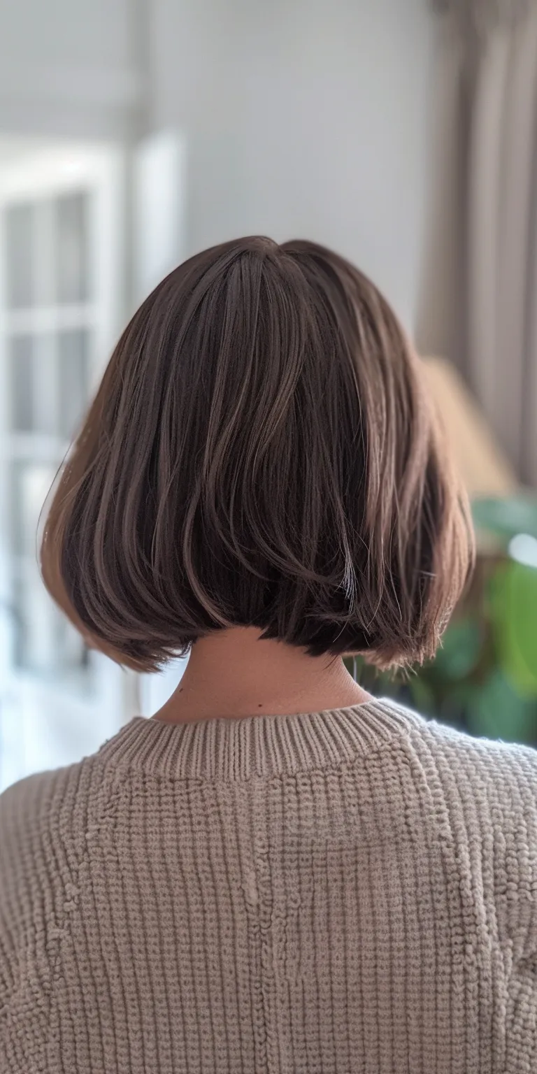 short bobs for women Bob cut, Short brush Asymmetric Butterfly haircut, Layered hair