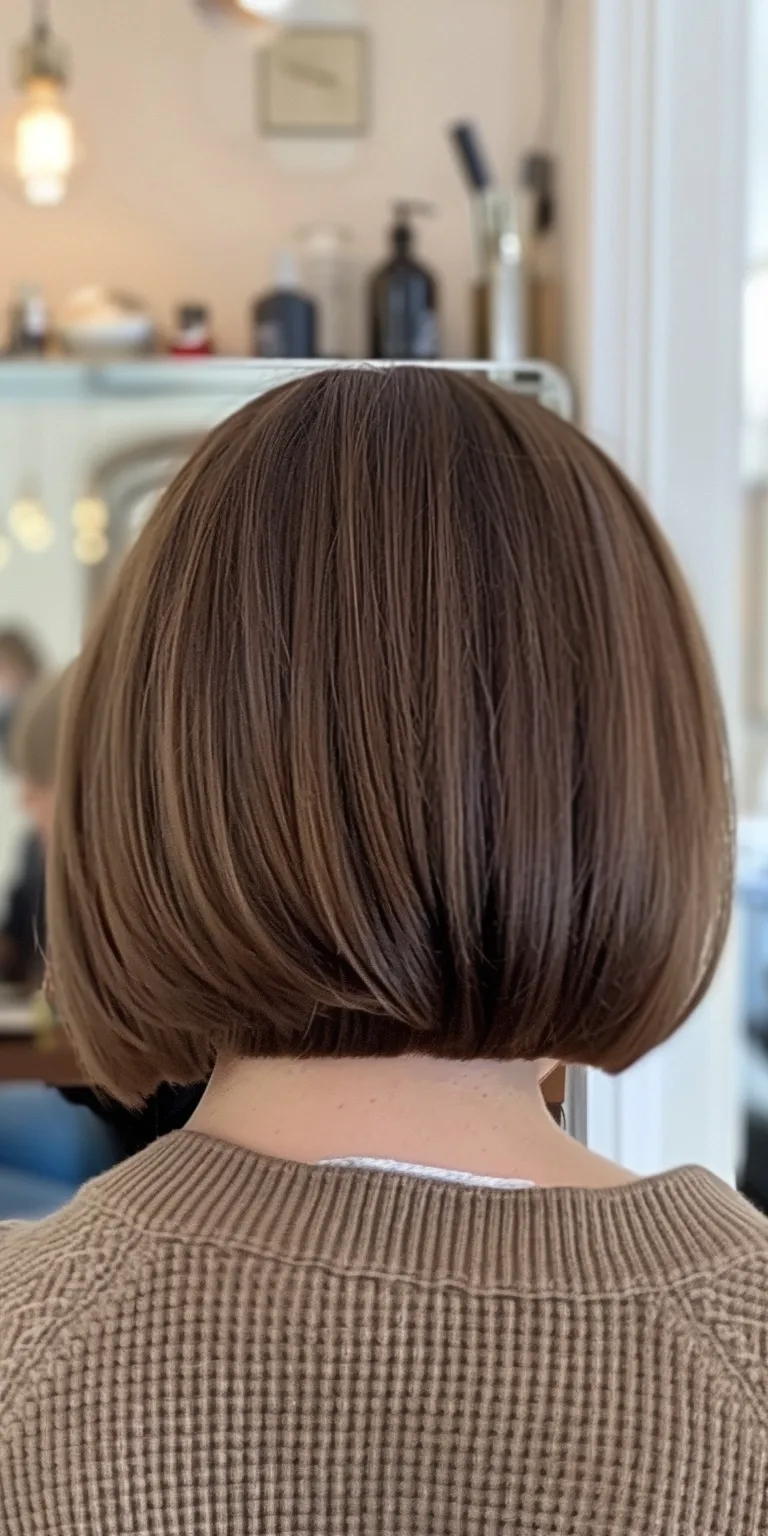 chin length hairstyles Asymmetric cut, Bob Stacked bob, Professional Short brush cut