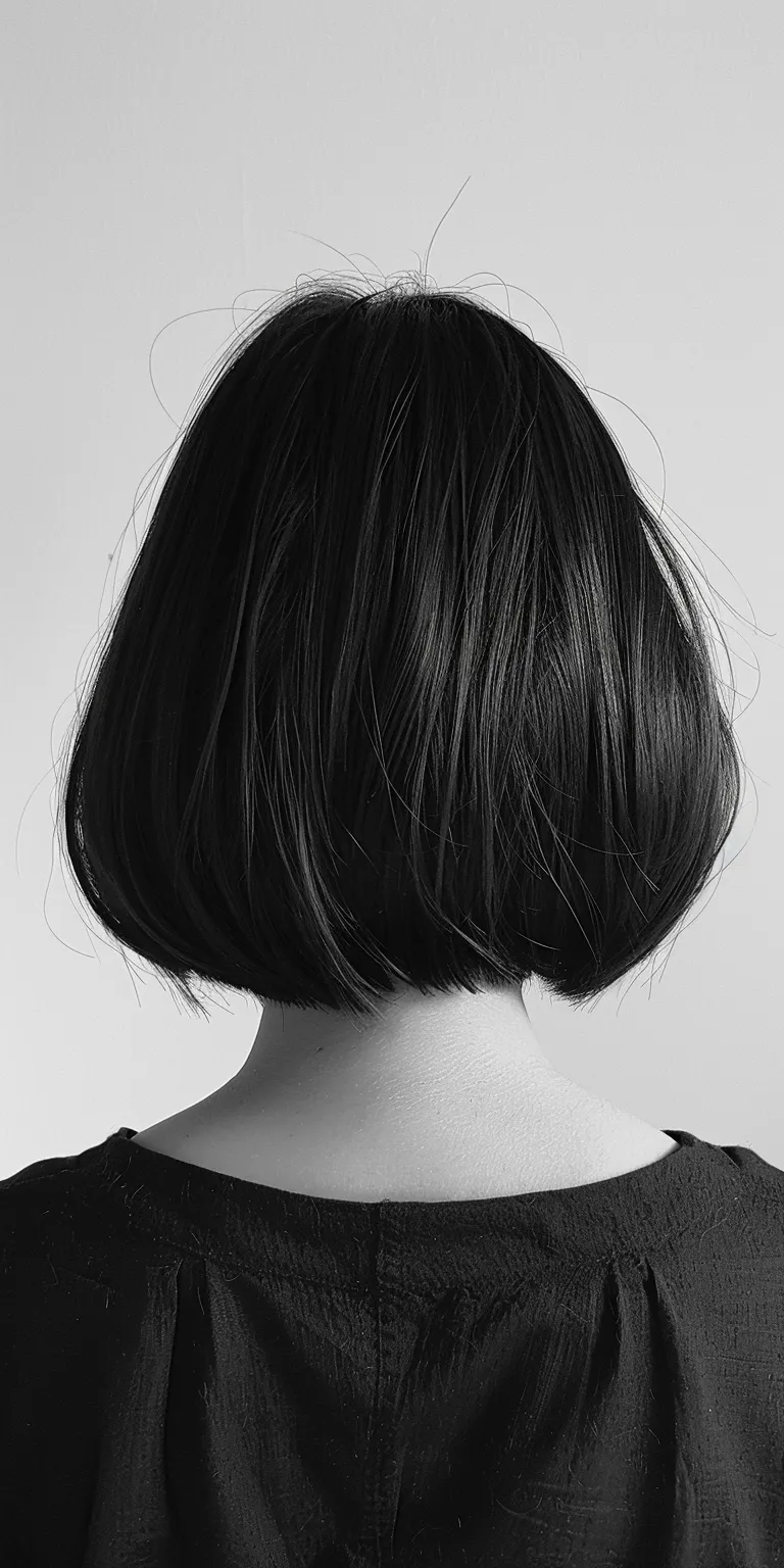 haircuts for fine straight hair Asymmetric cut, Bob Japanese women's hairstyles, Chignon, Short brush cut