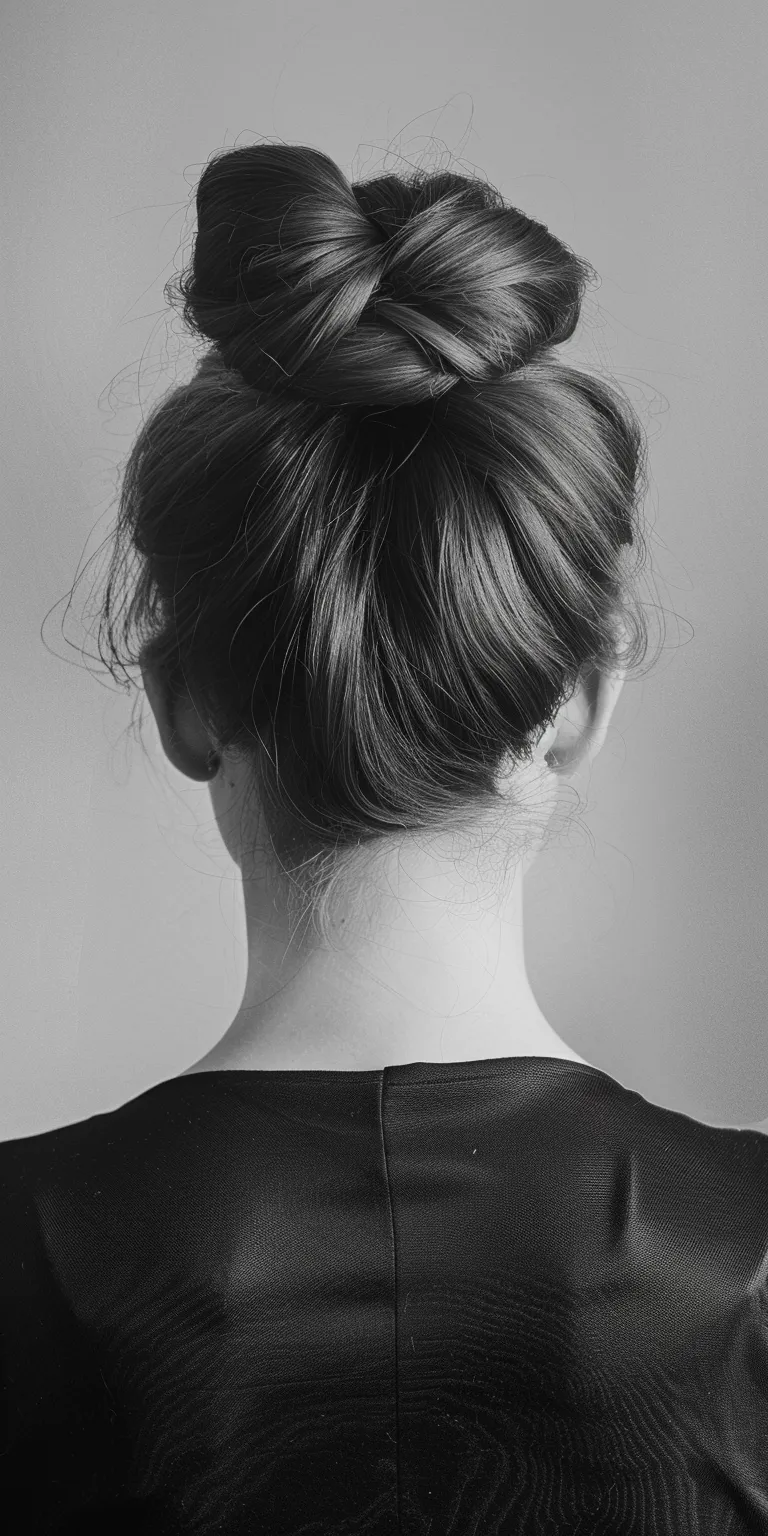 high bun hairstyles Chignon, Updo, Ballerina bun, Asymmetric cut, French twist