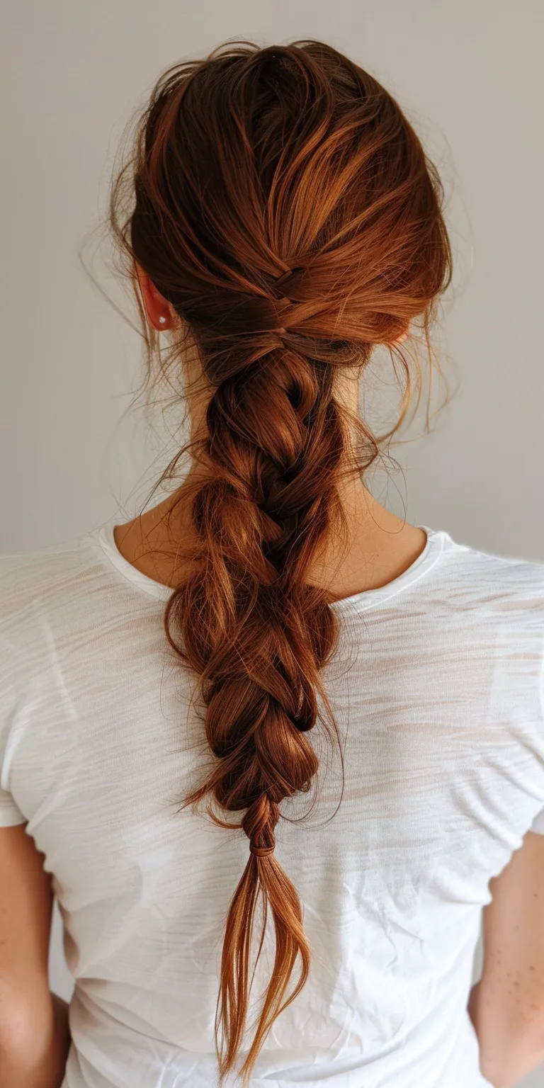 hair styles for thick French braid, Braid, Waterfall braids, Boho Milkmaid braid