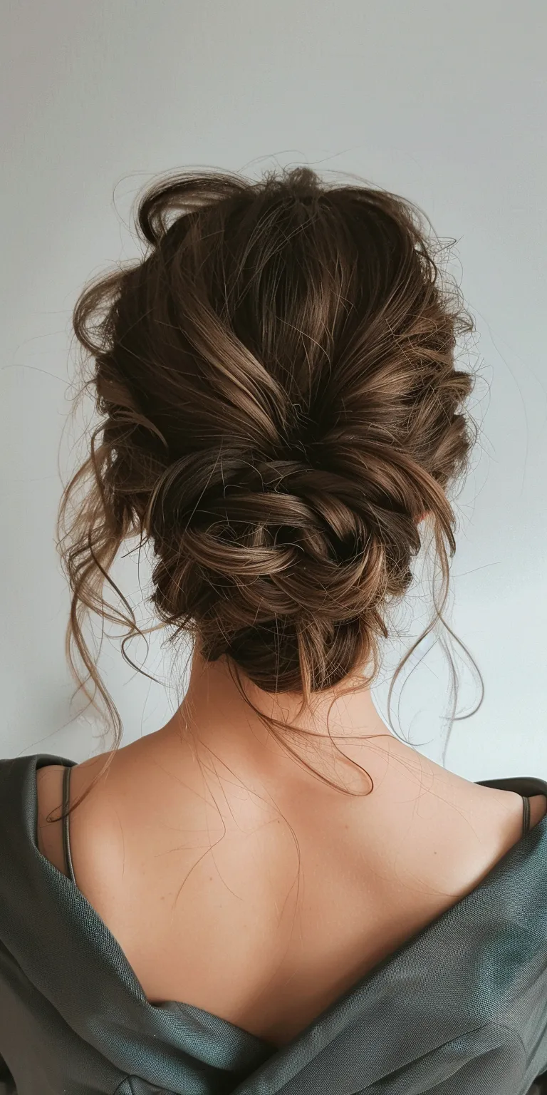 cute hairstyles for medium hair Updo, Chignon, Ballerina bun, French twist, braid