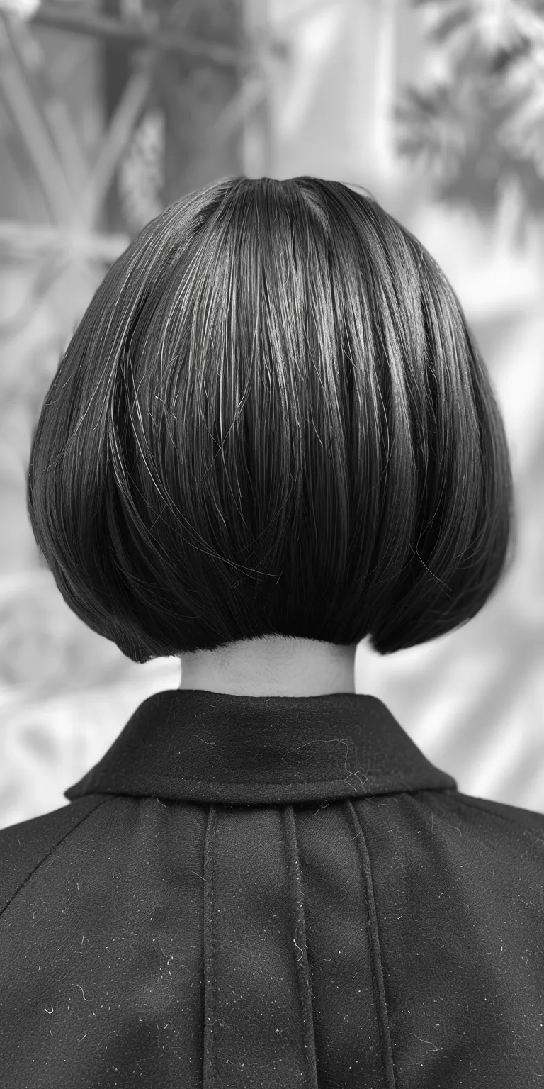 bob hairstyles with fringe Bob cut, Asymmetric Chignon, Japanese women's hairstyles, Short brush cut