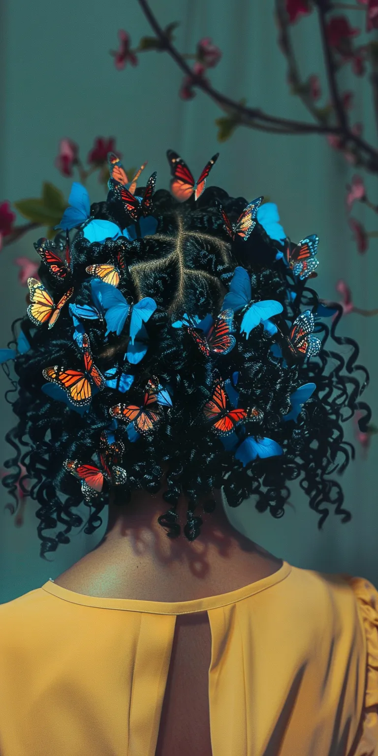 butterfly locs Butterfly haircut, Digital perm, Beehive, Feathered hair, Kinky hair