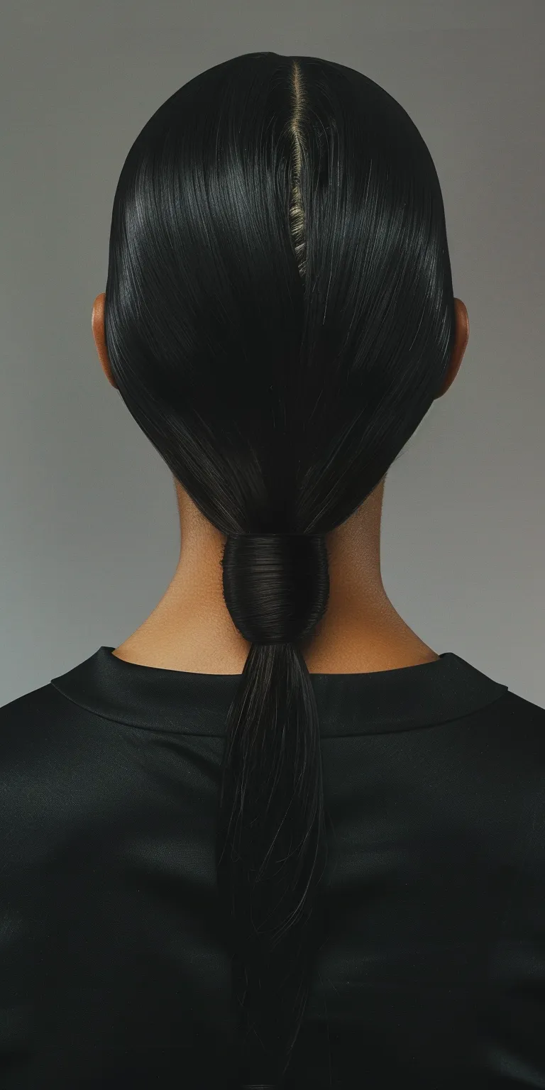 sleek ponytail hairstyles Japanese women's hairstyles, French twist, Ponytail, Chignon, Updo