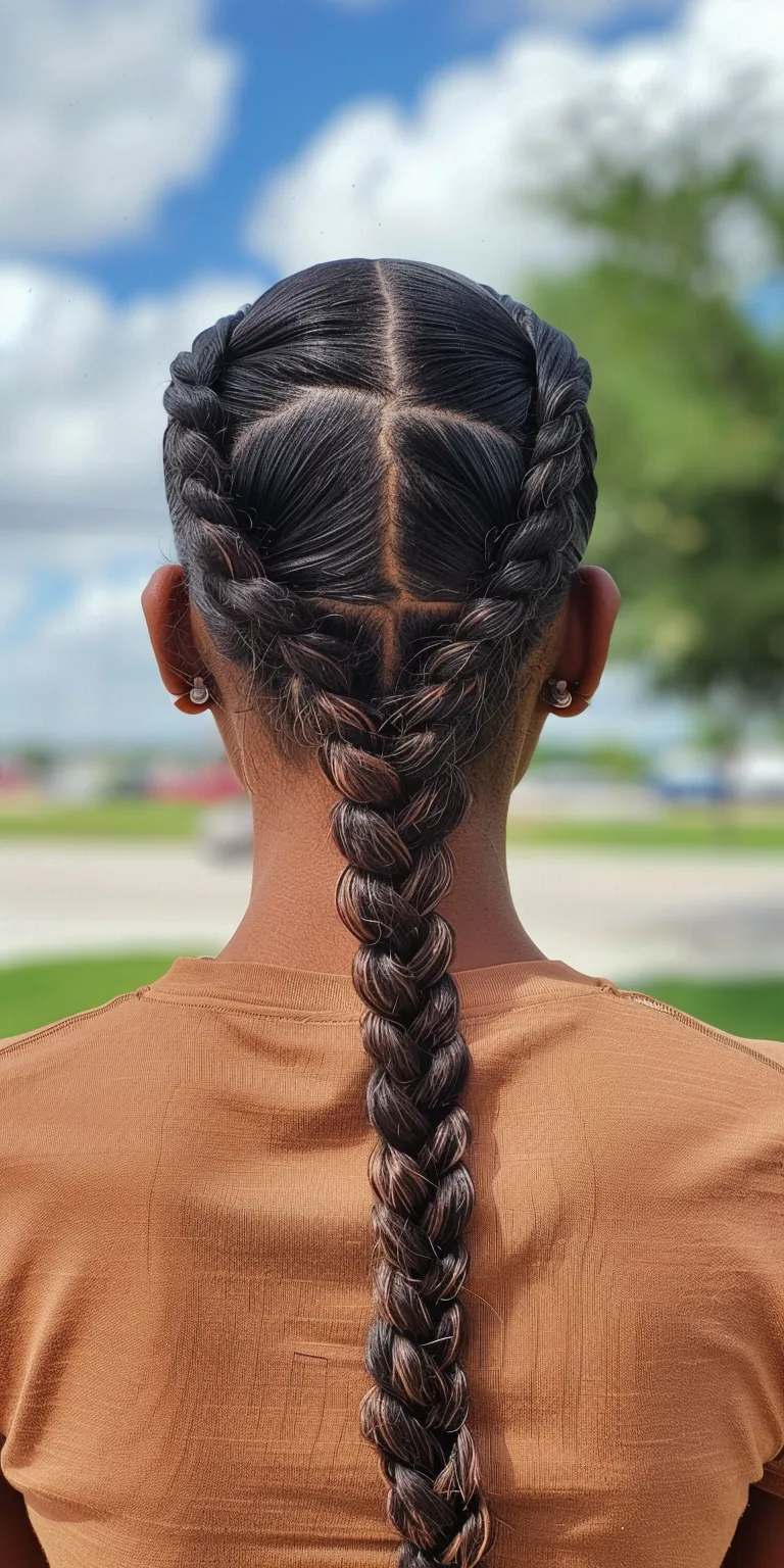 braid ponytail hairstyles French twist, braid, Waterfall braids, Braid, Hair twists