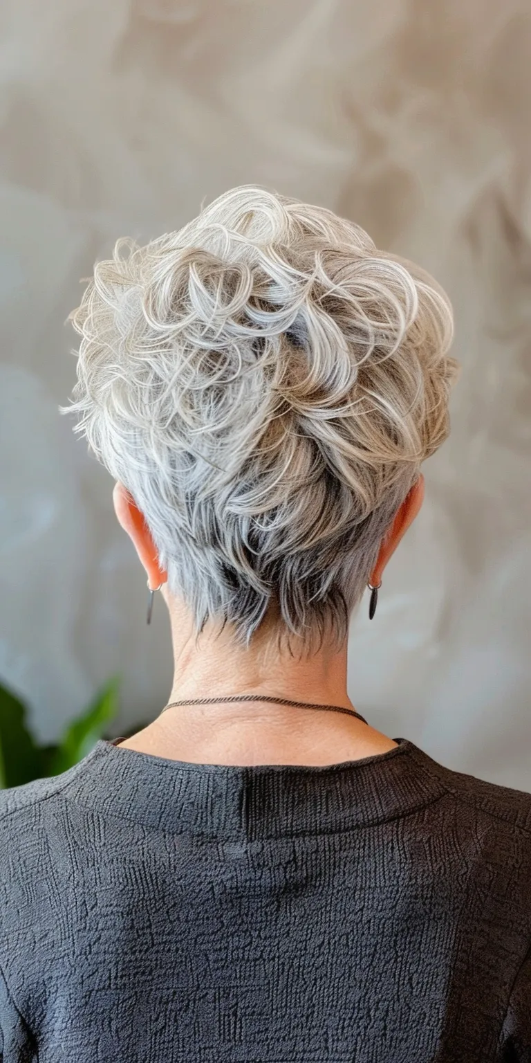 short hairstyles for thick hair Asymmetric cut, Pompadour, Digital perm, Frosted tips, Feathered