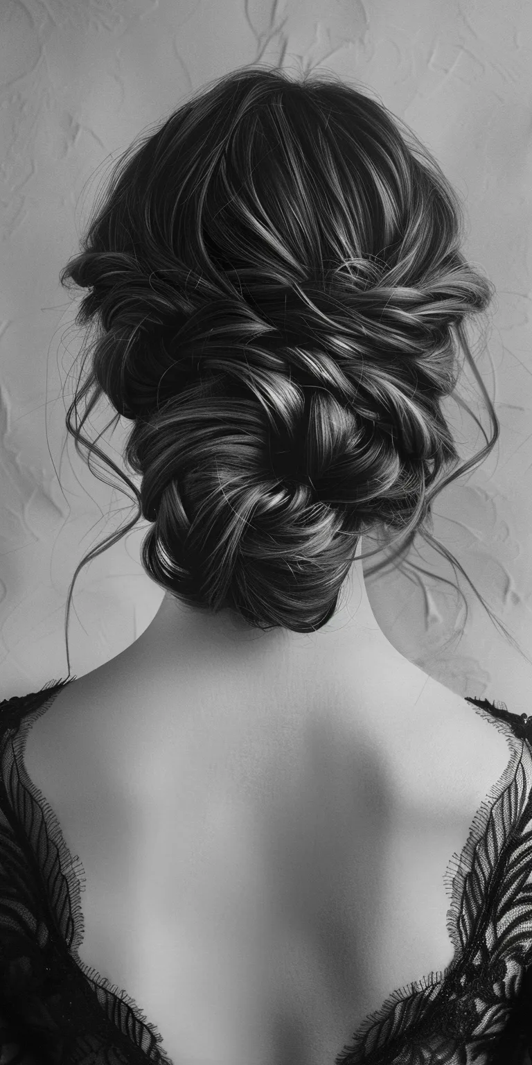 classy hairstyles Chignon, Updo, Milkmaid braid, French Feathered hair